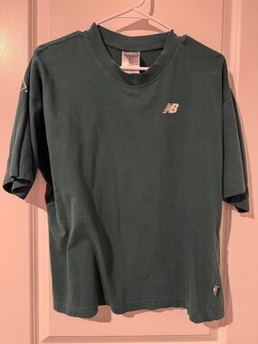 New Balance Men's Teal Crewneck Short Sleeve Tee with Small Logo